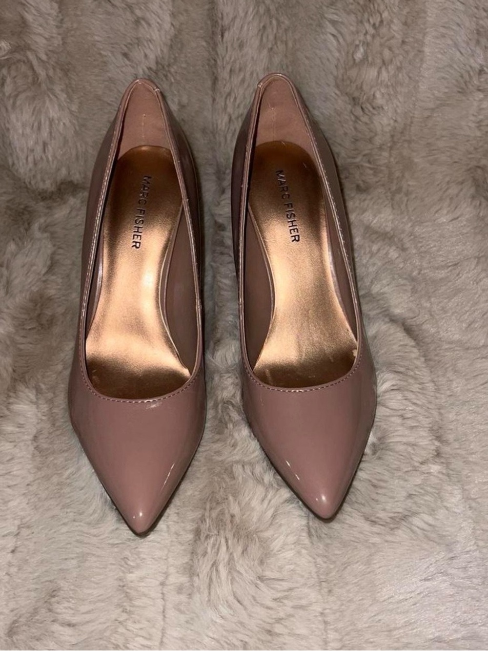 Marc Fisher Blush Patent Pointed-Toe Pumps